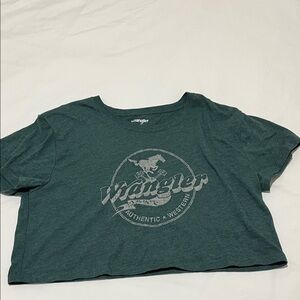 Wrangler x Kendra Scott Green Graphic Crop Top